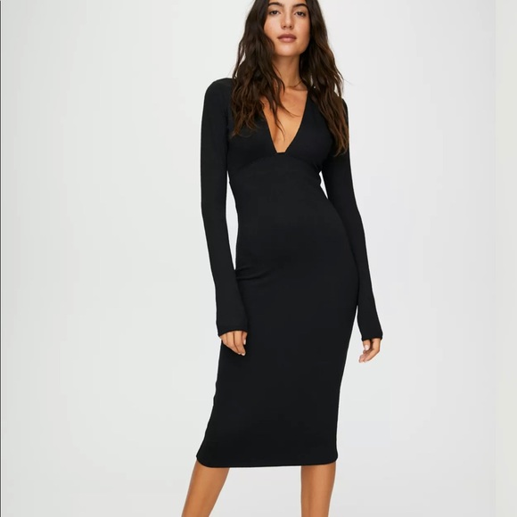 Aritzia Wilfred Free Abby dress Small Heather black - Picture 1 of 2